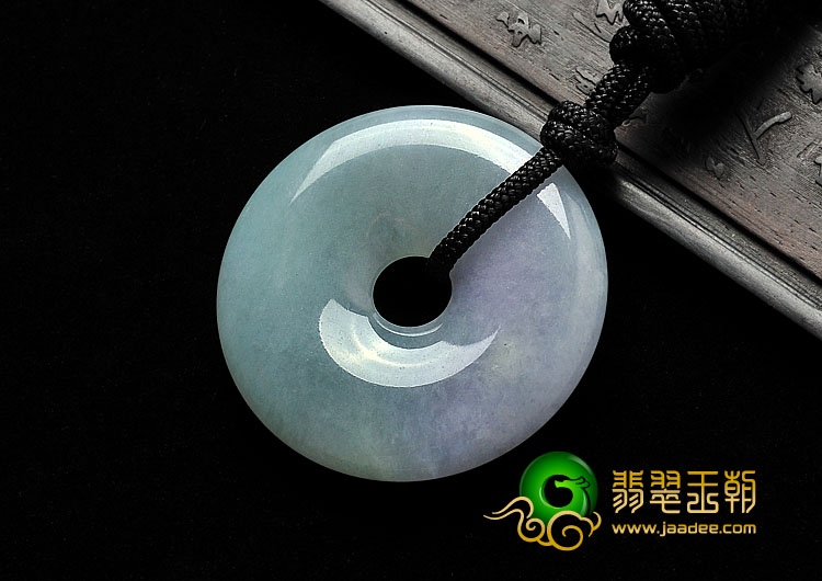 糯冰种春带彩缅甸翡翠A货平安扣挂件