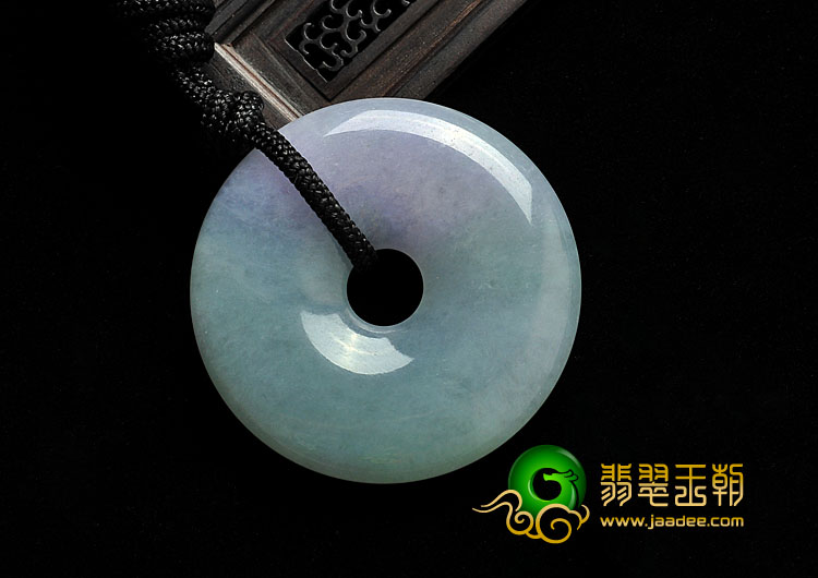 糯冰种春带彩缅甸翡翠A货平安扣挂件