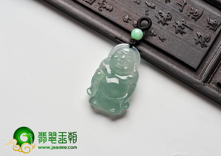 冰种晴水缅甸翡翠A货玉佛挂件