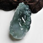 缅甸冰种飘花翡翠A货福瓜挂件