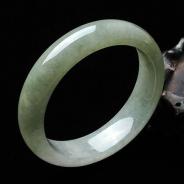 糯冰种晴水缅甸翡翠A货手镯（55.2mm）