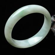糯冰种晴水缅甸翡翠A货手镯（57.8mm）