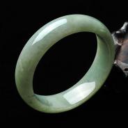 糯冰种晴水缅甸翡翠A货手镯（52.4mm）