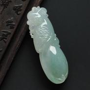 糯冰种晴水缅甸翡翠A货吉祥鸟挂件