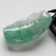 冰种晴水缅甸翡翠A货节节高挂件