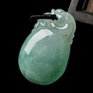 (超值推荐)冰种晴水缅甸翡翠A货福瓜挂件