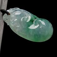 冰种飘翠缅甸翡翠A货如意挂件