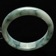 糯冰种飘花缅甸翡翠A货手镯（61.1mm）
