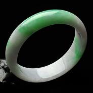 糯冰种翠色缅甸翡翠A货手镯（58.4mm）