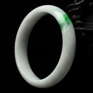 细糯种飘翠缅甸翡翠A手镯（58.3mm）