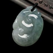 冰种晴水缅甸翡翠A货如意挂件