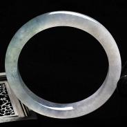 冰种紫罗兰晴水缅甸翡翠A货手镯（54.2mm）