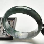 冰种晴水缅甸翡翠A货手镯（56.5mm）