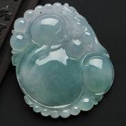 冰种晴水缅甸翡翠A货有求必应挂件