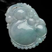 冰种晴水缅甸翡翠A货有求必应挂件