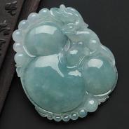 冰种晴水缅甸翡翠A货有求必应挂件