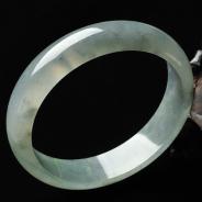 冰种晴水缅甸翡翠A货手镯（63.1mm）
