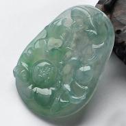 冰种晴水缅甸翡翠A货鸟语花香挂件