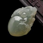 冰种晴水缅甸翡翠A货钱袋挂件