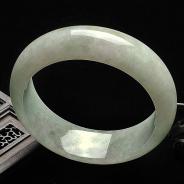 糯冰种晴水缅甸翡翠A货手镯（55.1mm）