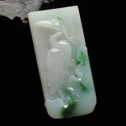 糯冰种飘花缅甸翡翠A货一路连科挂件