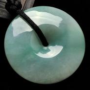 糯冰种晴水缅甸翡翠A货平安扣挂件