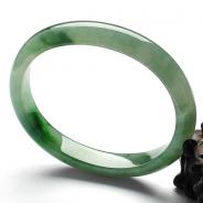 冰种飘花缅甸翡翠A货贵妃镯（55.5mm-48.9mm）