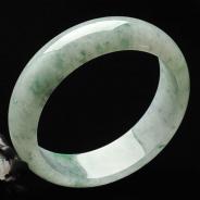糯冰种飘花缅甸翡翠A货手镯（57.1mm）