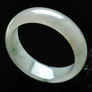 冰种飘花缅甸翡翠A货手镯（56.4mm）