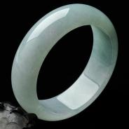糯冰种晴水缅甸翡翠A货手镯（61.2mm）