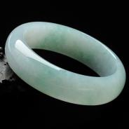糯冰种晴水缅甸翡翠A货手镯（61.6mm）