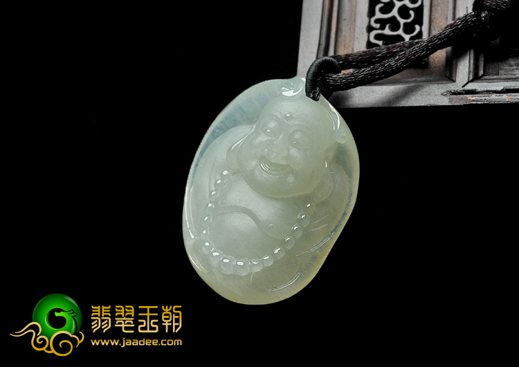 糯冰种晴水缅甸翡翠A货玉佛挂件