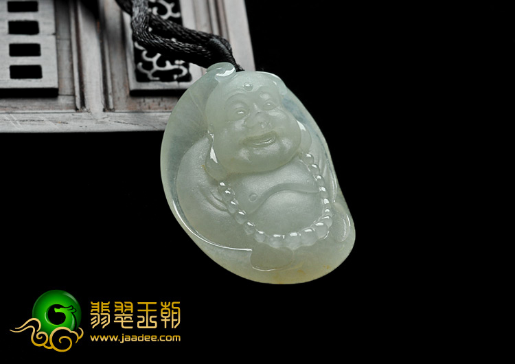 糯冰种晴水缅甸翡翠A货玉佛挂件