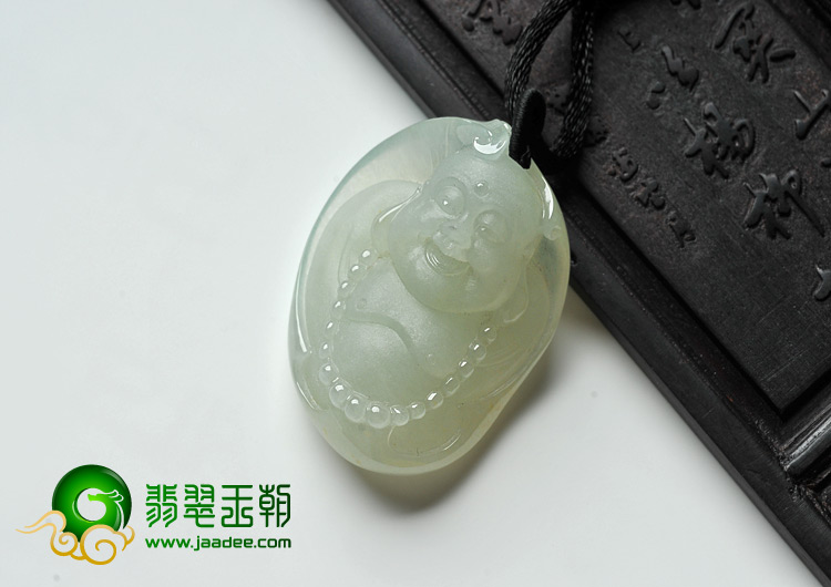 糯冰种晴水缅甸翡翠A货玉佛挂件