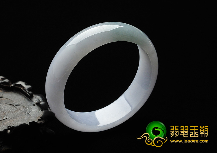 糯冰种淡晴水紫罗兰缅甸翡翠A货手镯（55.2mm）