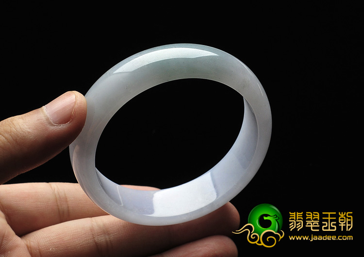 糯冰种淡晴水紫罗兰缅甸翡翠A货手镯（55.2mm）