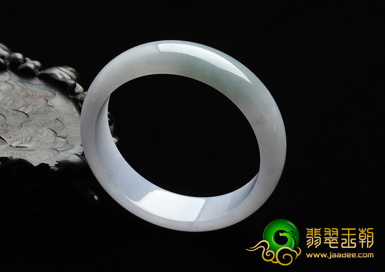 糯冰种淡晴水紫罗兰缅甸翡翠A货手镯（55.2mm）