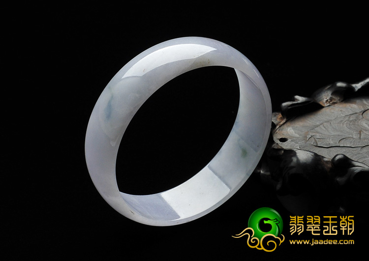 糯冰种紫罗兰飘花缅甸翡翠A货手镯（51.7mm）