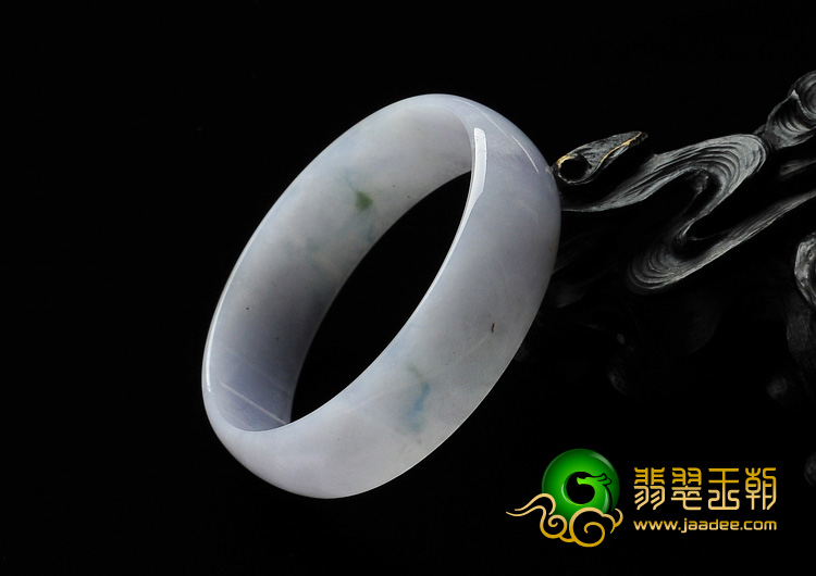 糯冰种紫罗兰飘花缅甸翡翠A货手镯（51.7mm）