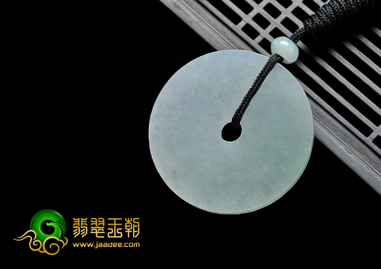糯冰种淡晴水缅甸翡翠A货平安扣挂件