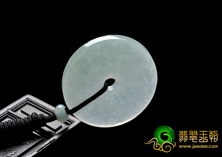 糯冰种淡晴水缅甸翡翠A货平安扣挂件