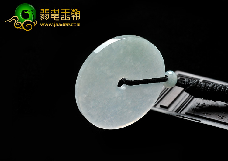 糯冰种淡晴水缅甸翡翠A货平安扣挂件