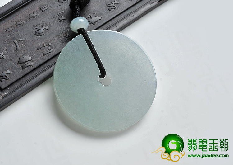 糯冰种淡晴水缅甸翡翠A货平安扣挂件