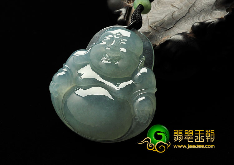 冰种晴水缅甸翡翠A货玉佛挂件