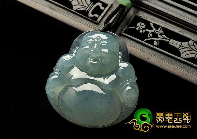 冰种晴水缅甸翡翠A货玉佛挂件
