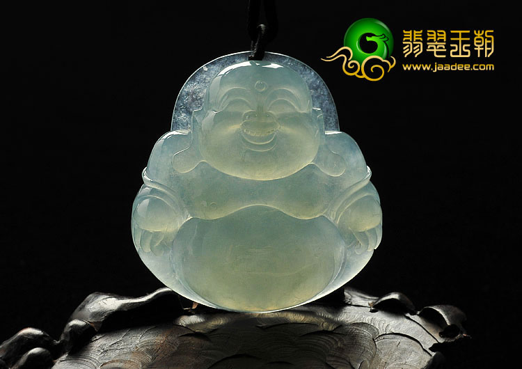 冰种晴水缅甸翡翠A货玉佛挂件