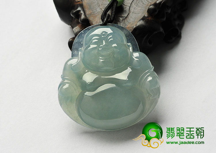 冰种晴水缅甸翡翠A货玉佛挂件