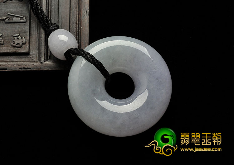 糯冰种春带彩缅甸翡翠A货平安扣挂件