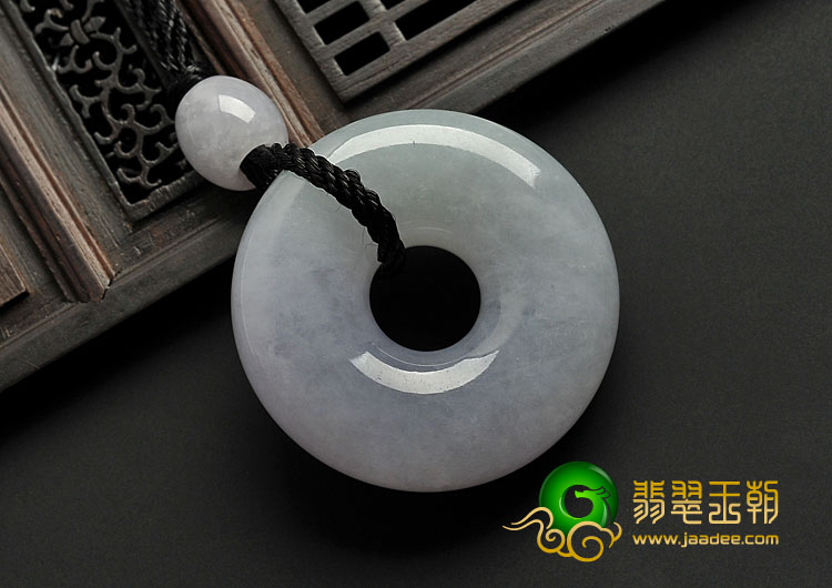 糯冰种春带彩缅甸翡翠A货平安扣挂件
