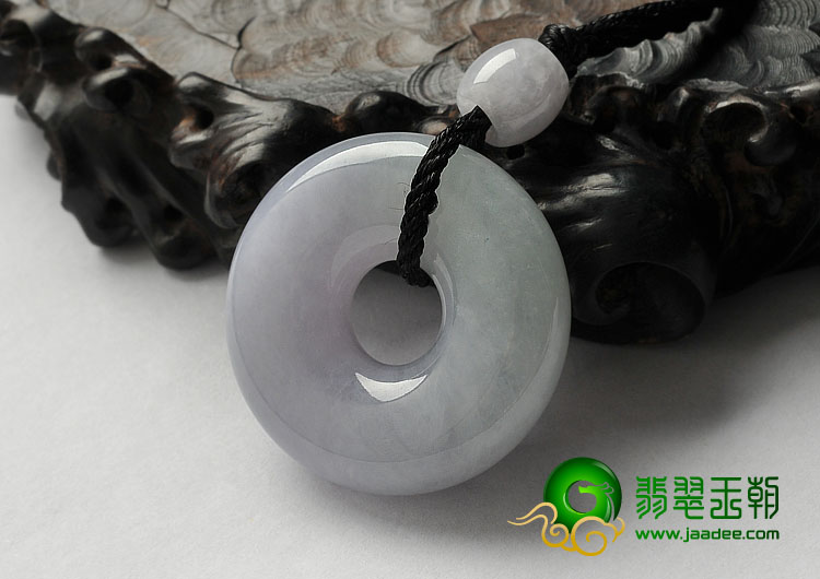 糯冰种春带彩缅甸翡翠A货平安扣挂件